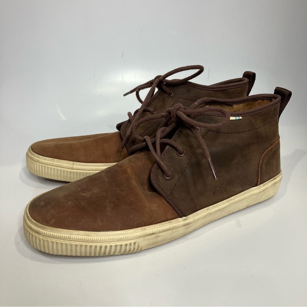 Toms brown leather chukka boots size 9.5